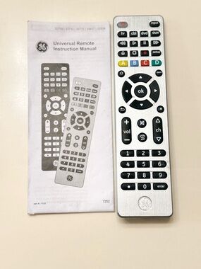 GE 4-Device Universal Remote Control In Brushed Silver - #33709 - New W/Out Box!